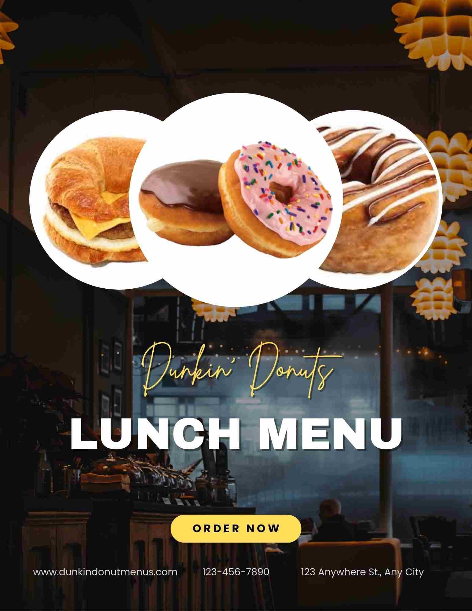 Dunkin Donuts Lunch Menu