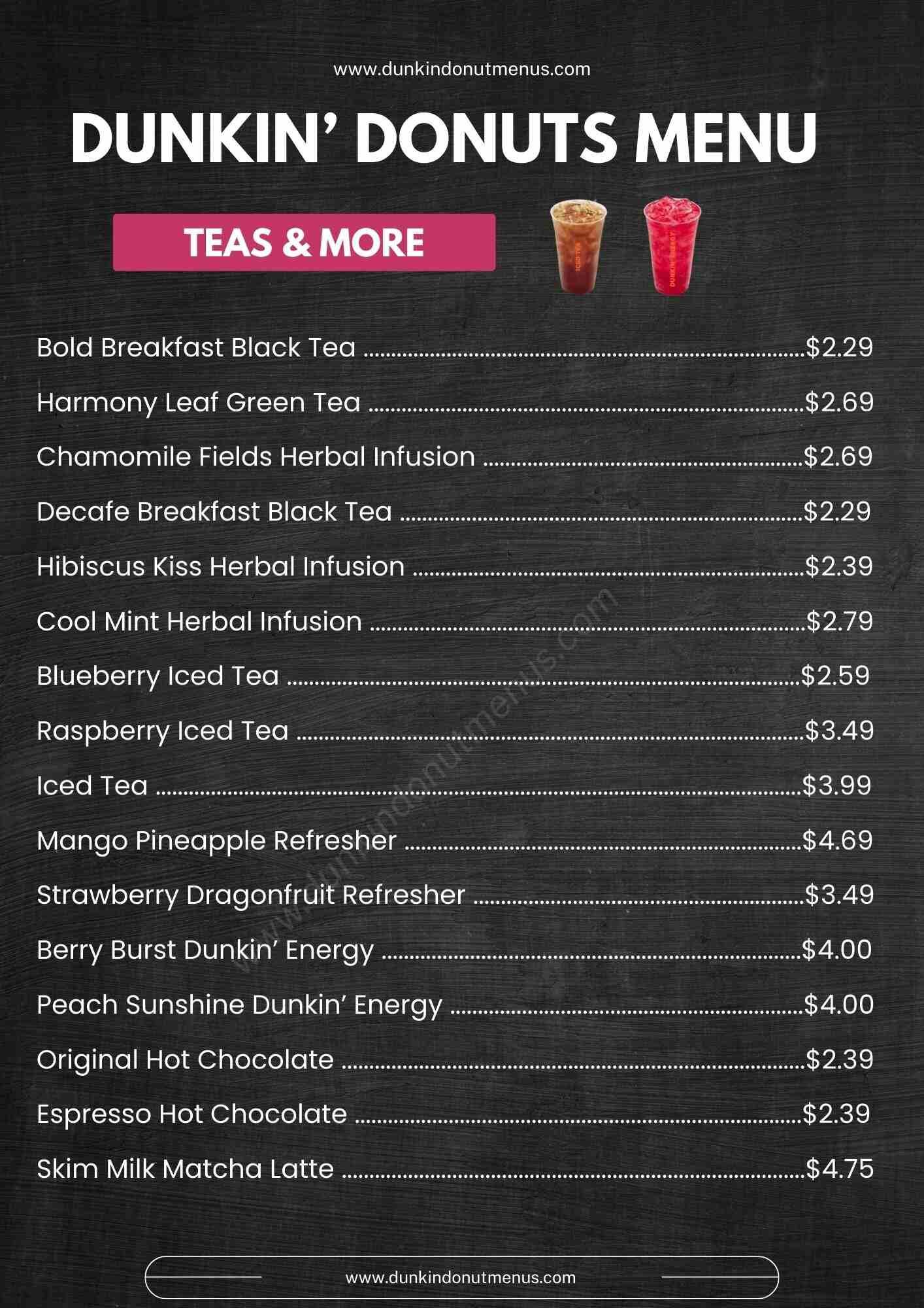 Dunkin’ Donuts Teas & More